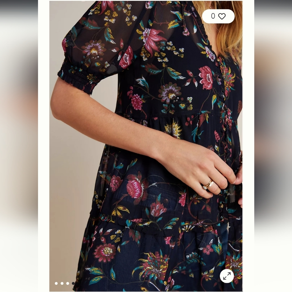 Anthropologie Floral Tunic - Picture 3 of 10
